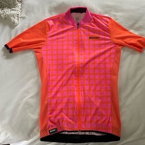 Italian Santini bike jersey, XL(fits like a Large or medium long - European fit)